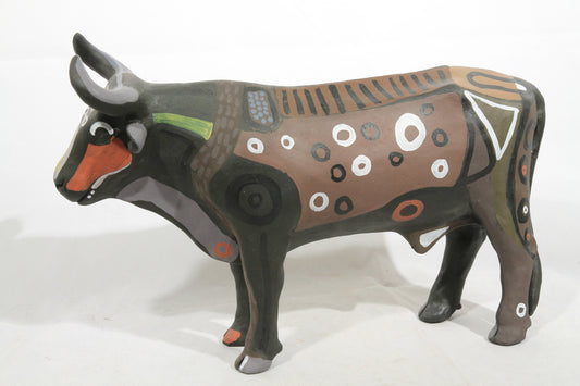 Large Bull Ceramic/Pottery Sculpture Jose Ayla Sotelo Mexican Fine Folk Art
