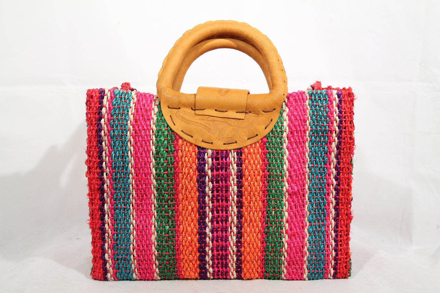 Purse/Bag/Tote Hand made Mexican Ixtle (cactus fiber) Lined Stripes #1
