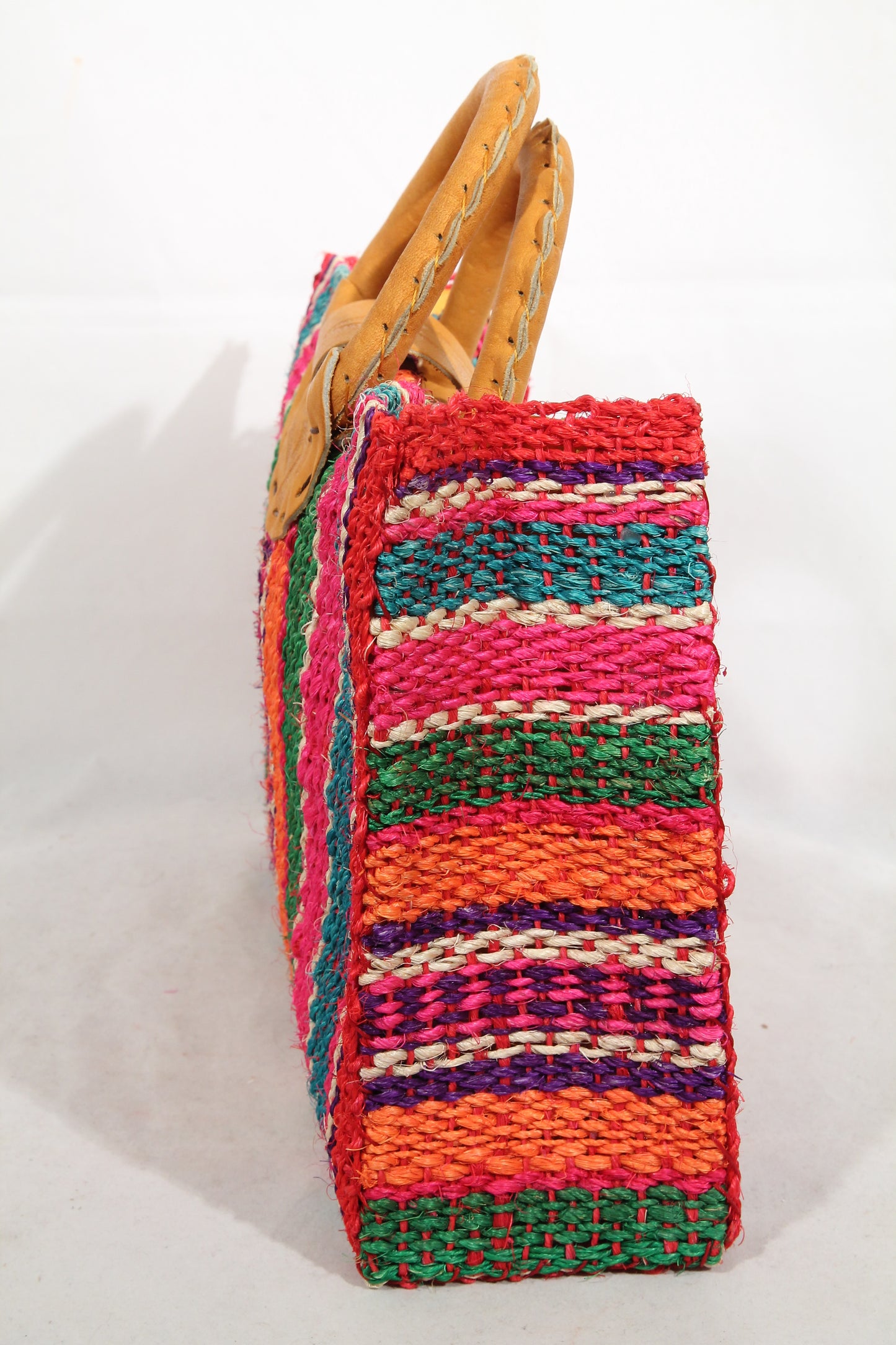 Purse/Bag/Tote Hand made Mexican Ixtle (cactus fiber) Lined Stripes #1