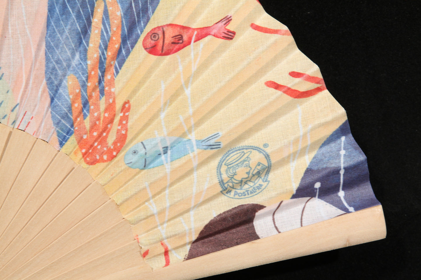 New Contemporary Hand Fan From Spain Wood/Cloth Formal/Casual Wear