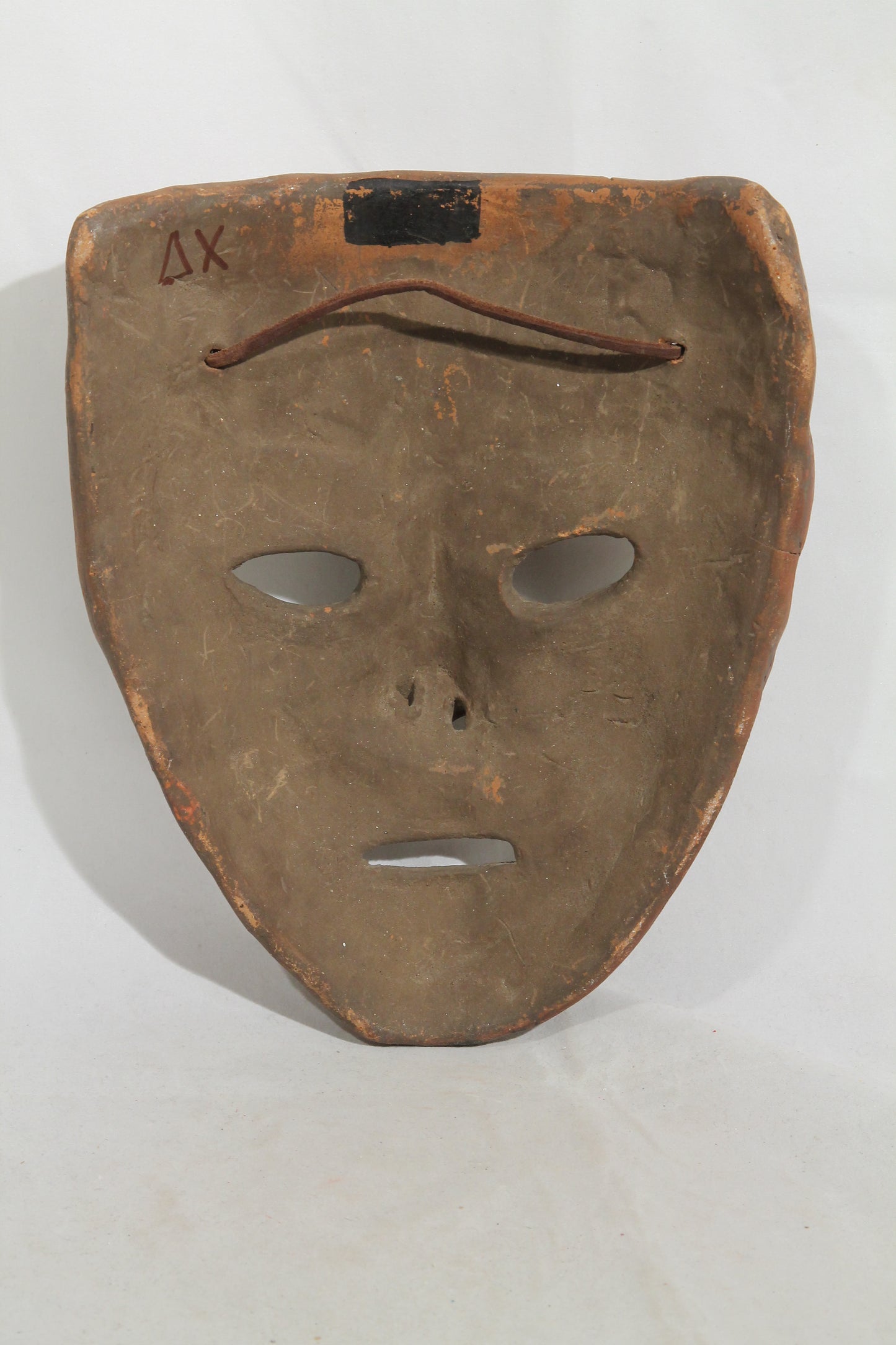 Mexican Ceramic Hanging Mask Folk Art Hand Made w Frog