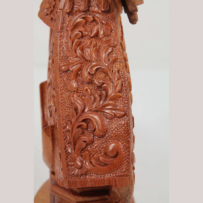 Lg Wood Madonna/Virgin Mary Hand Made Tooled/Carved Mexico Folk Art Religious #1