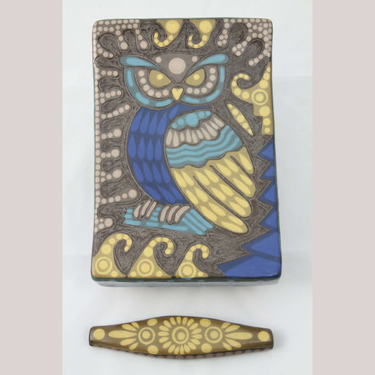 Ceramic/Metate/Grinding Stone Mexican Folk Art Ramon Hernandez Decor Owl