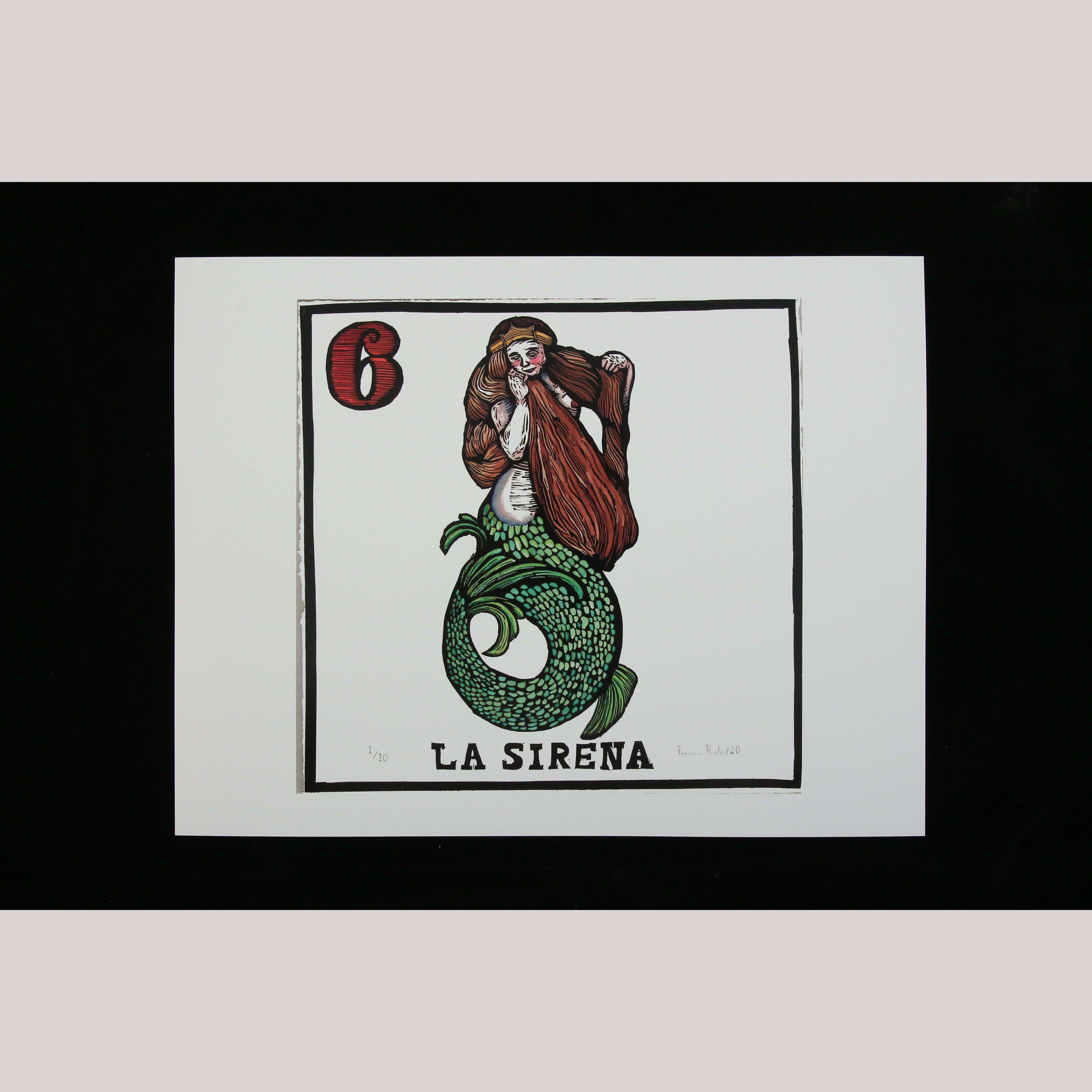 La Sirena - Loteria Card Painting