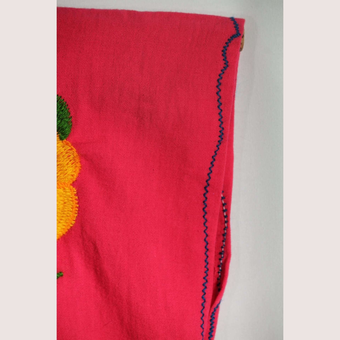 New Authentic Mexican Cotton Blouse/Top Ethnic Embroider Oaxaca Boho/Hippie Fuchsia