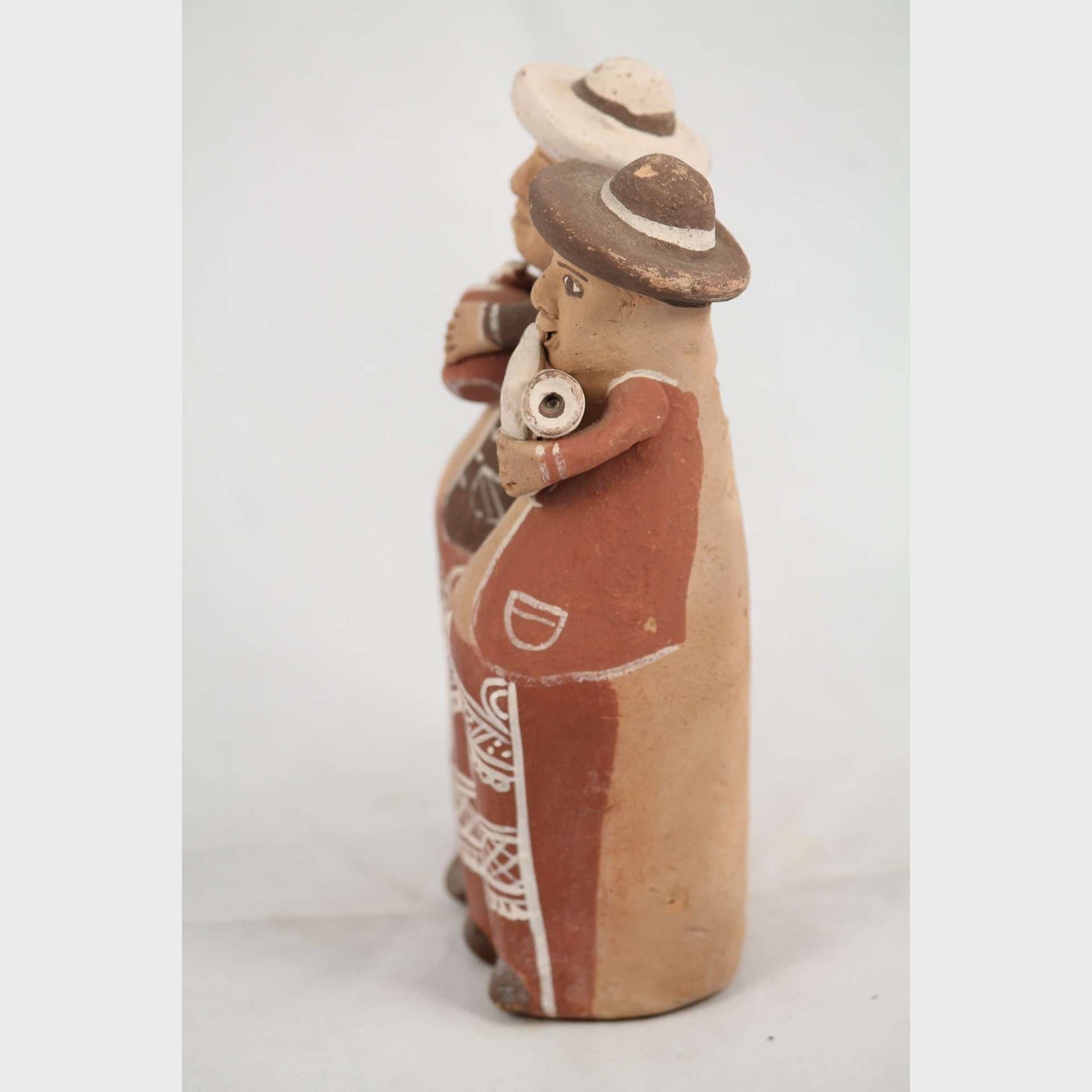 Pottery/Clay 2 Players Whistle/Flute Folk Art Peru South America