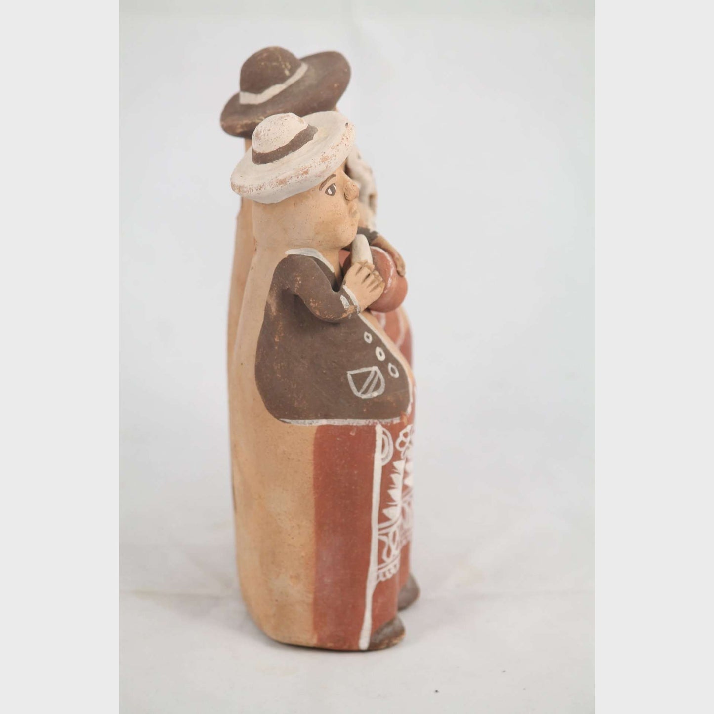 Pottery/Clay 2 Players Whistle/Flute Folk Art Peru South America