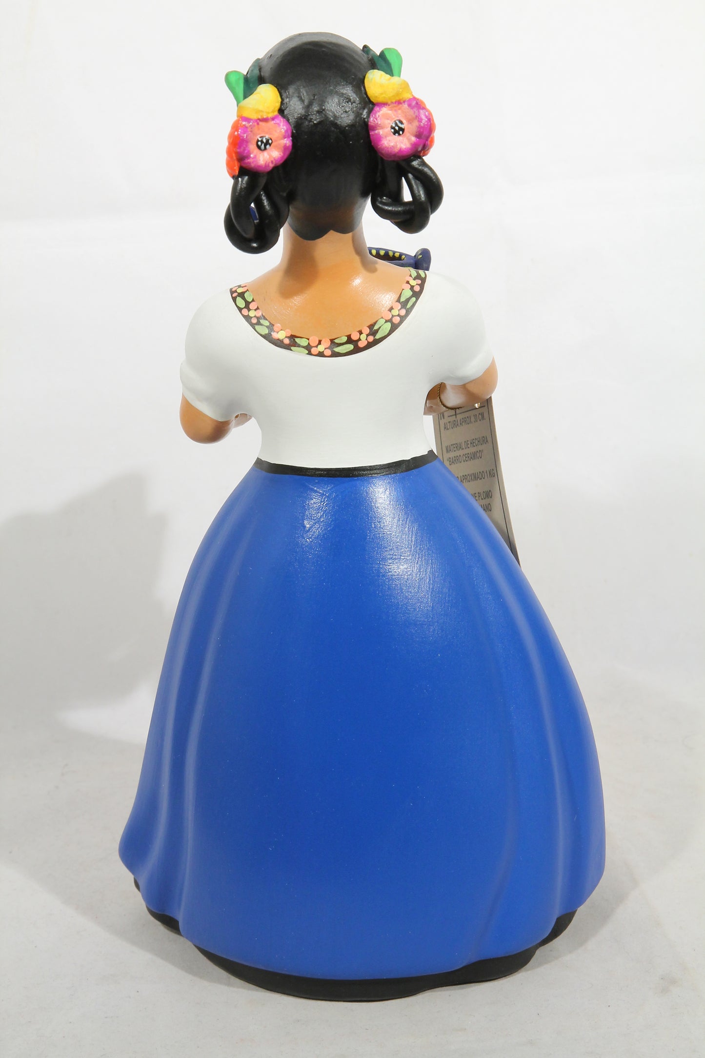 NAJACO Ceramic Figurine/Doll Mexican Basket Kitchenware Royal Blue