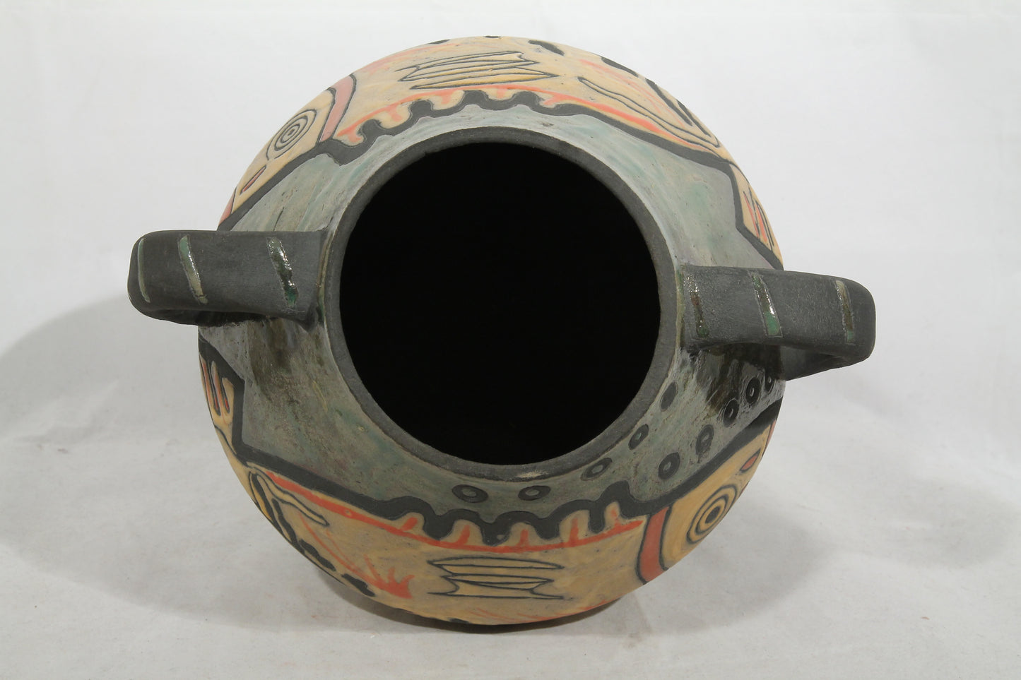 Ceramic/Pottery Vase/Jar Mexican Folk Art Collectible Décor 2 Fish