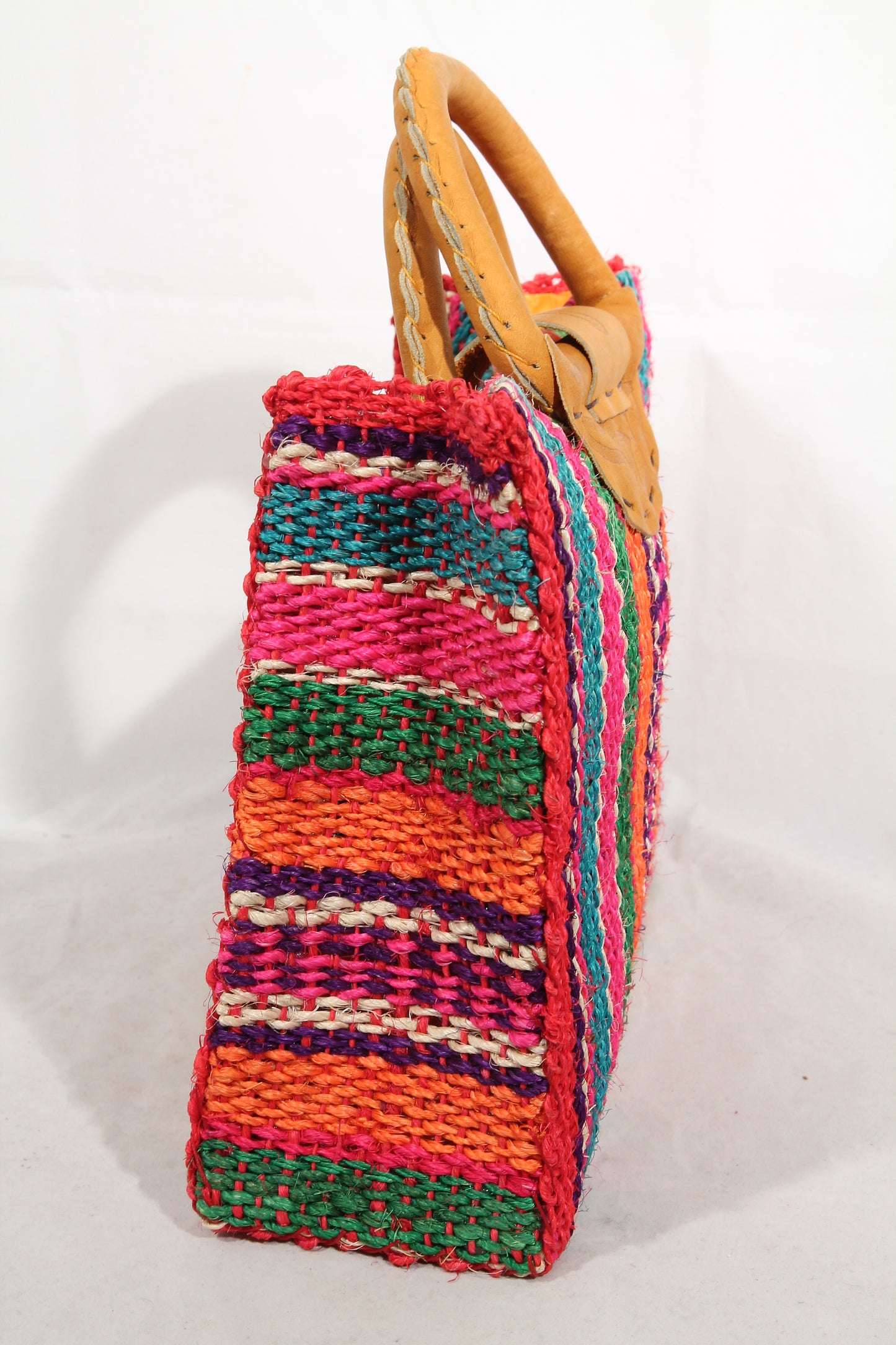 Purse/Bag/Tote Hand made Mexican Ixtle (cactus fiber) Lined Stripes #1
