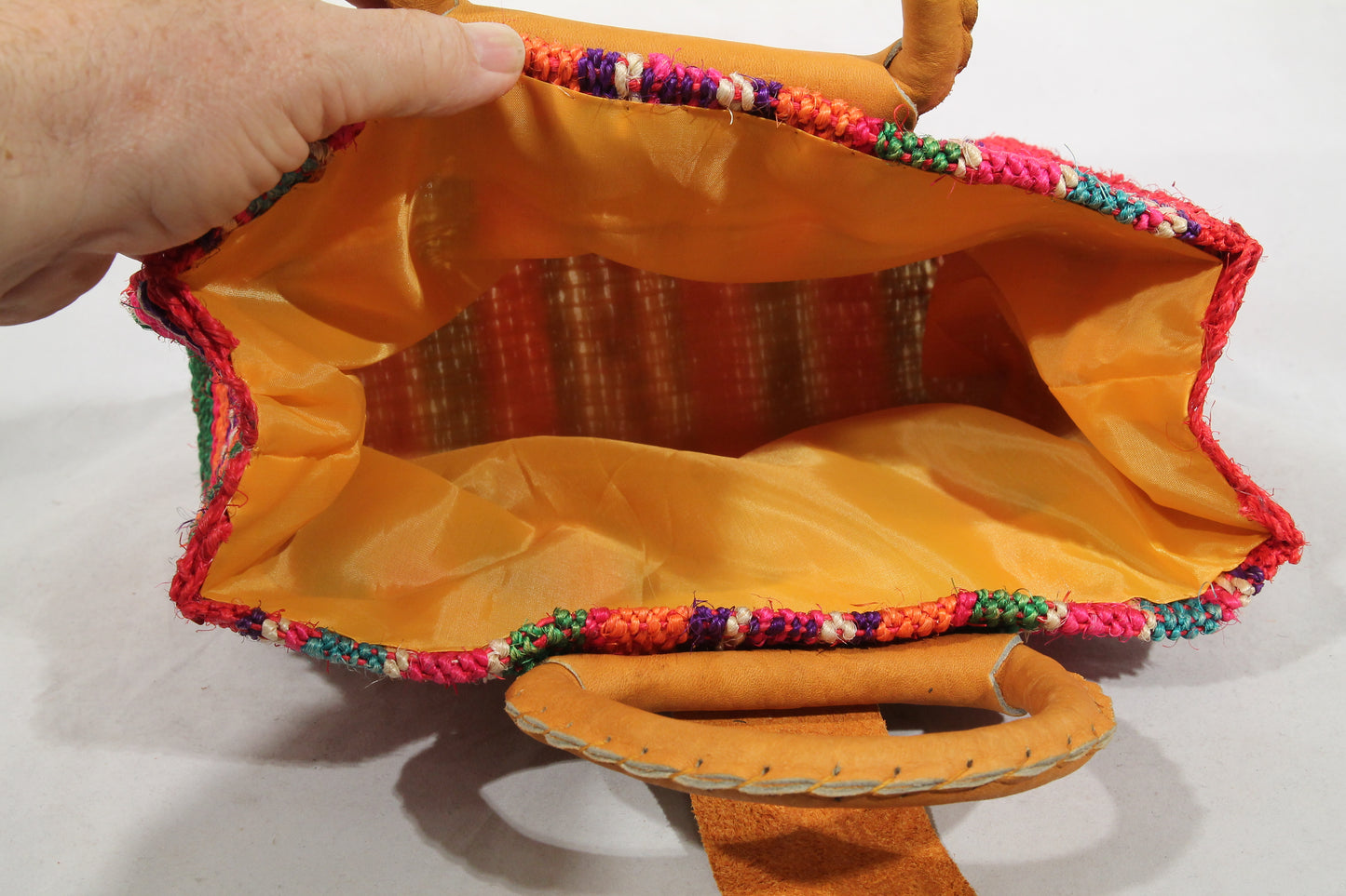 Purse/Bag/Tote Hand made Mexican Ixtle (cactus fiber) Lined Stripes #1