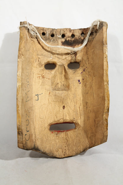 Man Face Wood Hanging Mask Mexico Folk Art Hand Crafted/Painted Collectible