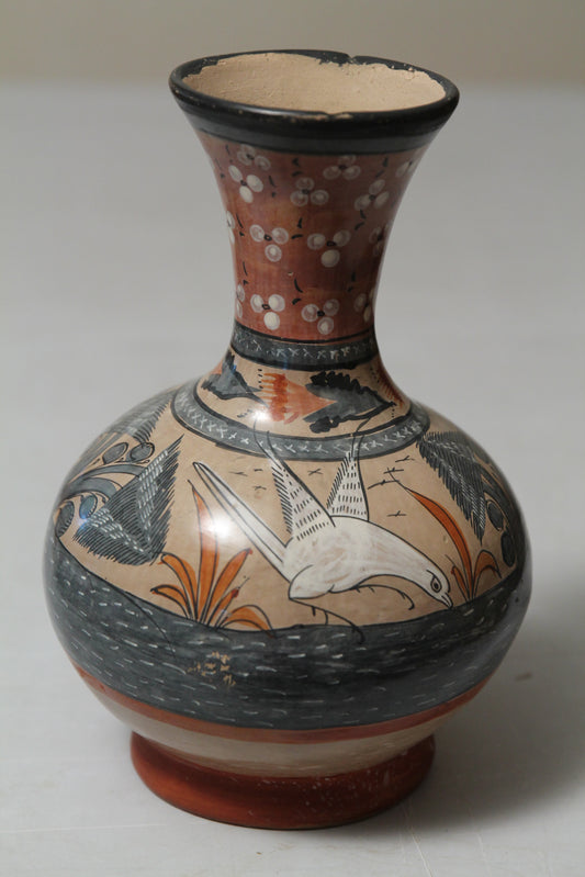 Ceramic Vase/Jar Mateos Tonala Mexican Bird