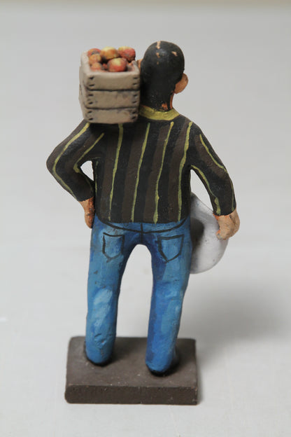 Fruit Seller Male Ceramic/Pottery Sculpture Jose Ayla Sotelo Mexican Fine Art