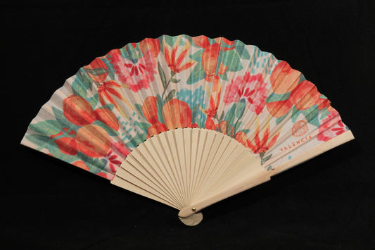 New Hand Fan From Spain Wood/Cloth Formal/Casual Wear Valencia Oranges