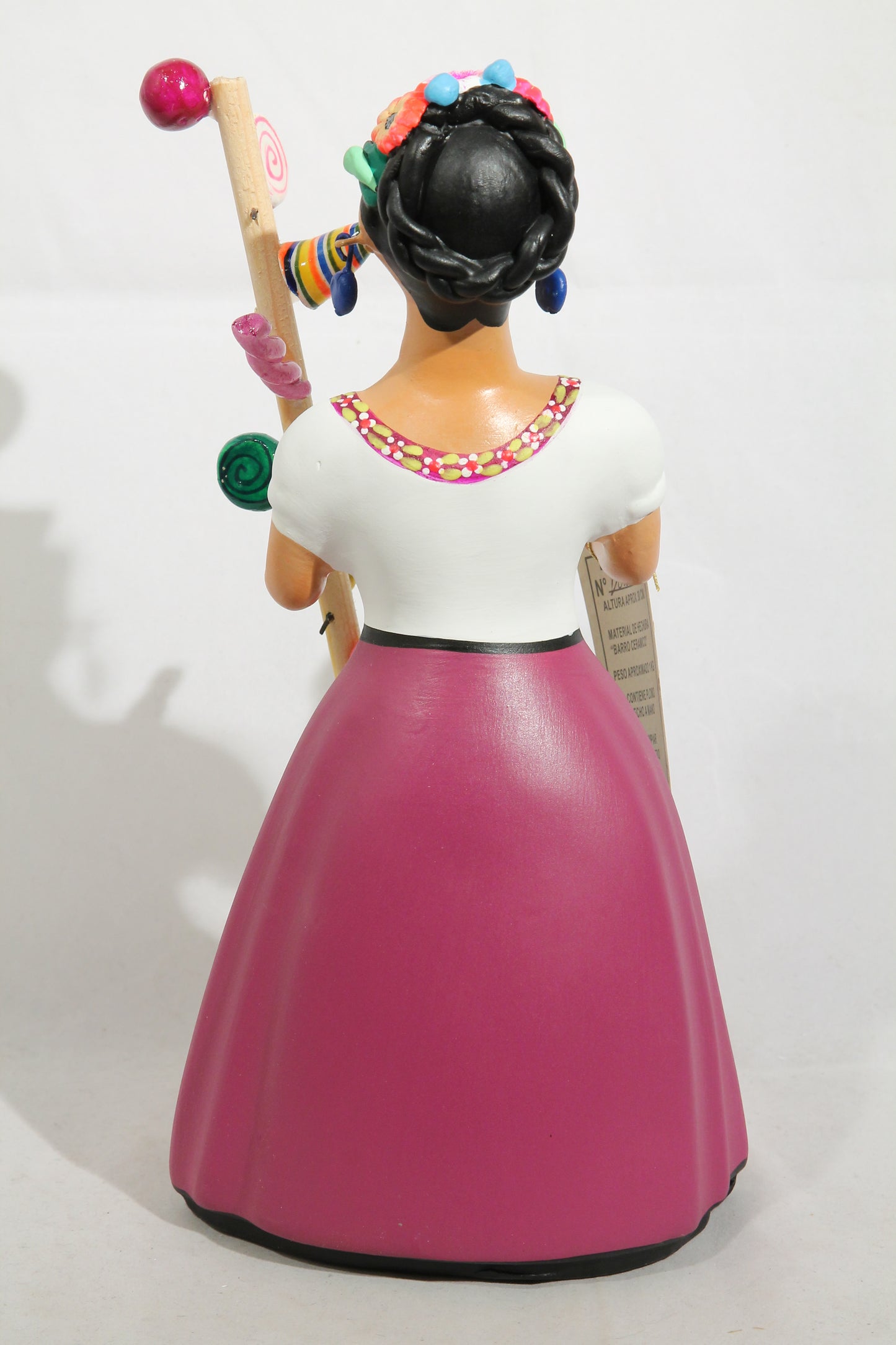 Lupita Ceramic Doll/Figurine Hard Candy Seller Mexican Purple