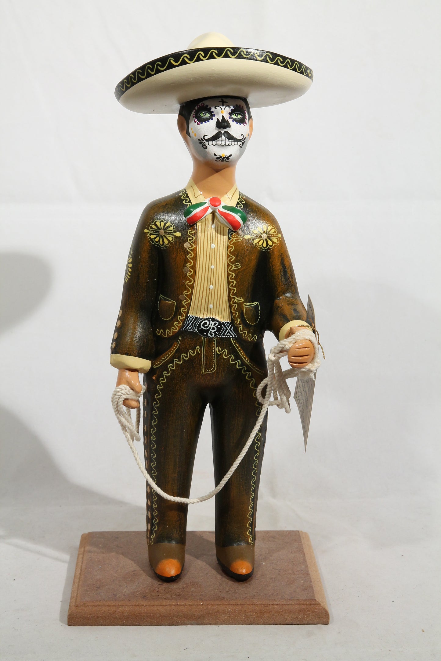 Lupita/o Doll Charro Day of the Dead/Catrin Mexican Mexico Folk Art Brown