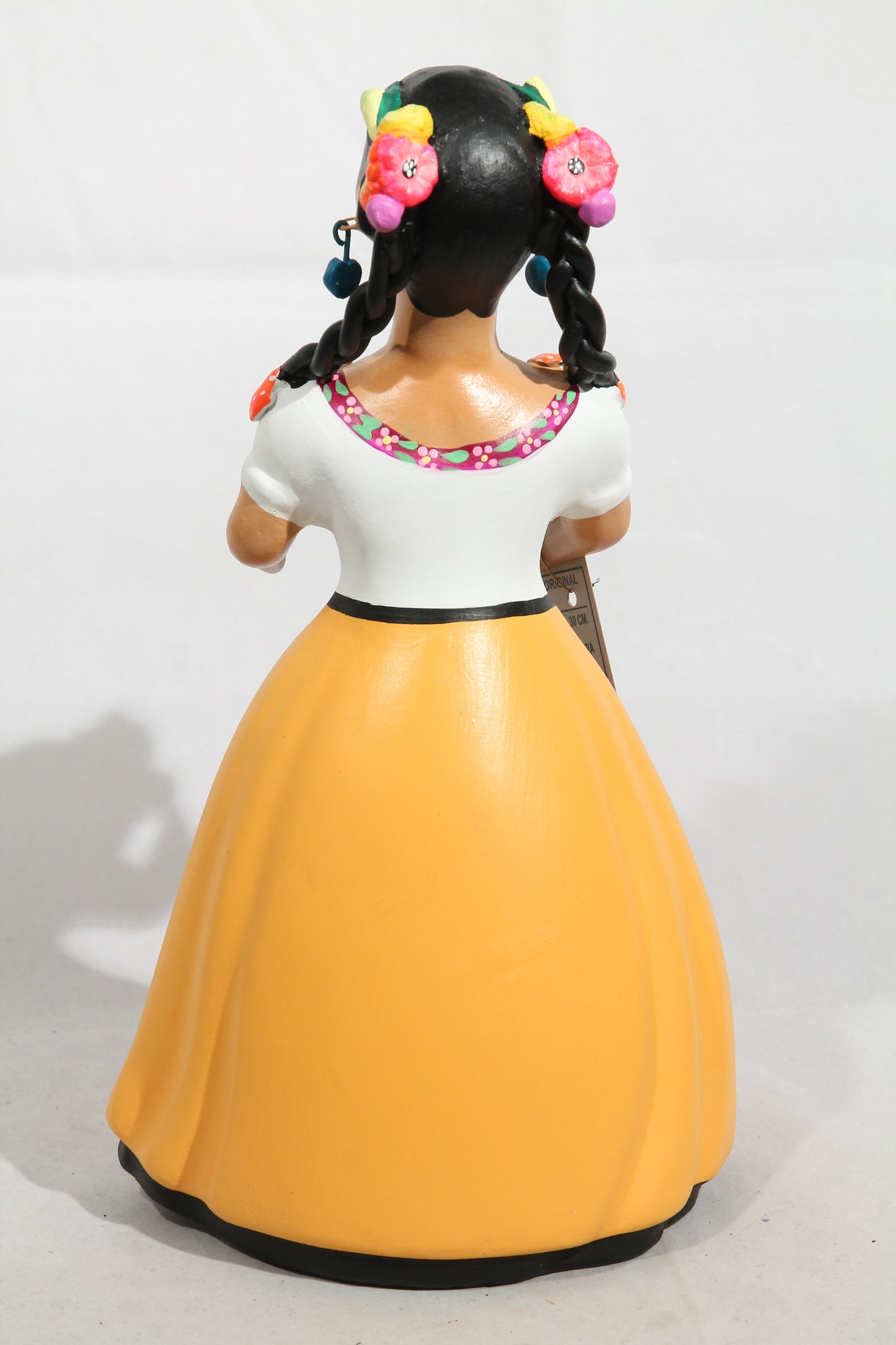 Lupita NAJACO Ceramic Doll/Figurine Mexican Gorditas Metate Mustard