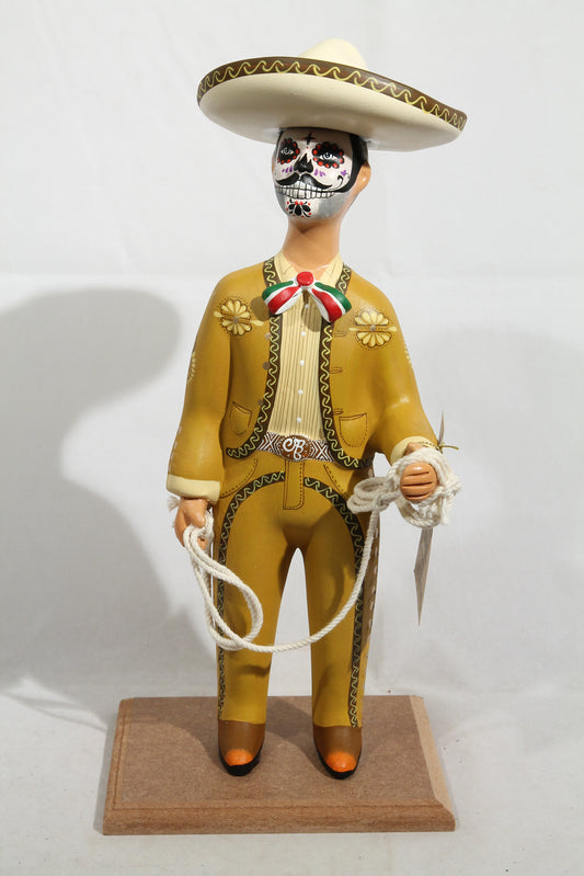 Lupita/o Doll Charro Day of the Dead/Catrin Mexican Ochre