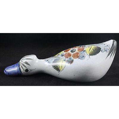 Mexican Ceramic Duck/Bird....  Hand Burnished, Hand Made.