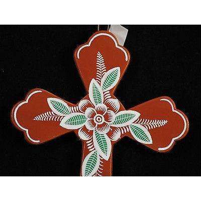 Mexican Ceramic Cross by M. Jimon Barba Collectable Folk Art #5