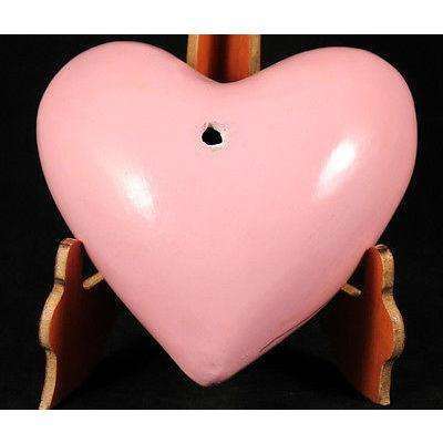 Hanging Mexican Ceramic Hanging Heart Mexico Modern Folk Art Decorative Pink