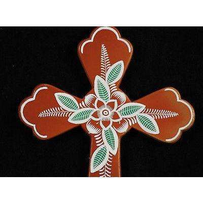 Mexican Ceramic Cross by M. Jimon Barba Collectable Folk Art #6