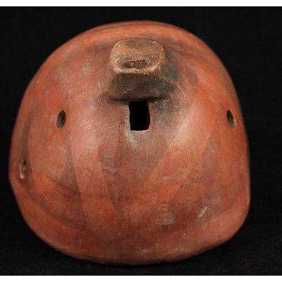 Vintage Clay Face Flute Chile Folk Art Decorative Collectable South America