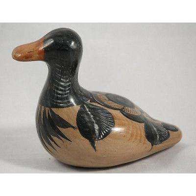 Vintage Ceramic Duck Mexico Hand Painted/Made Folk Art Collectable Mexican