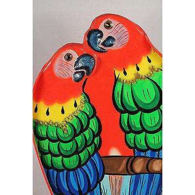 Wall Hanging Parrot Platter Wood/Paper Mache Caribbean/South America Hand Made