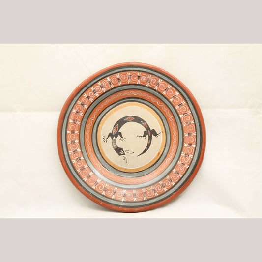 Vintage Lizard Hanging Plate Mexican Ceramic Folk Art