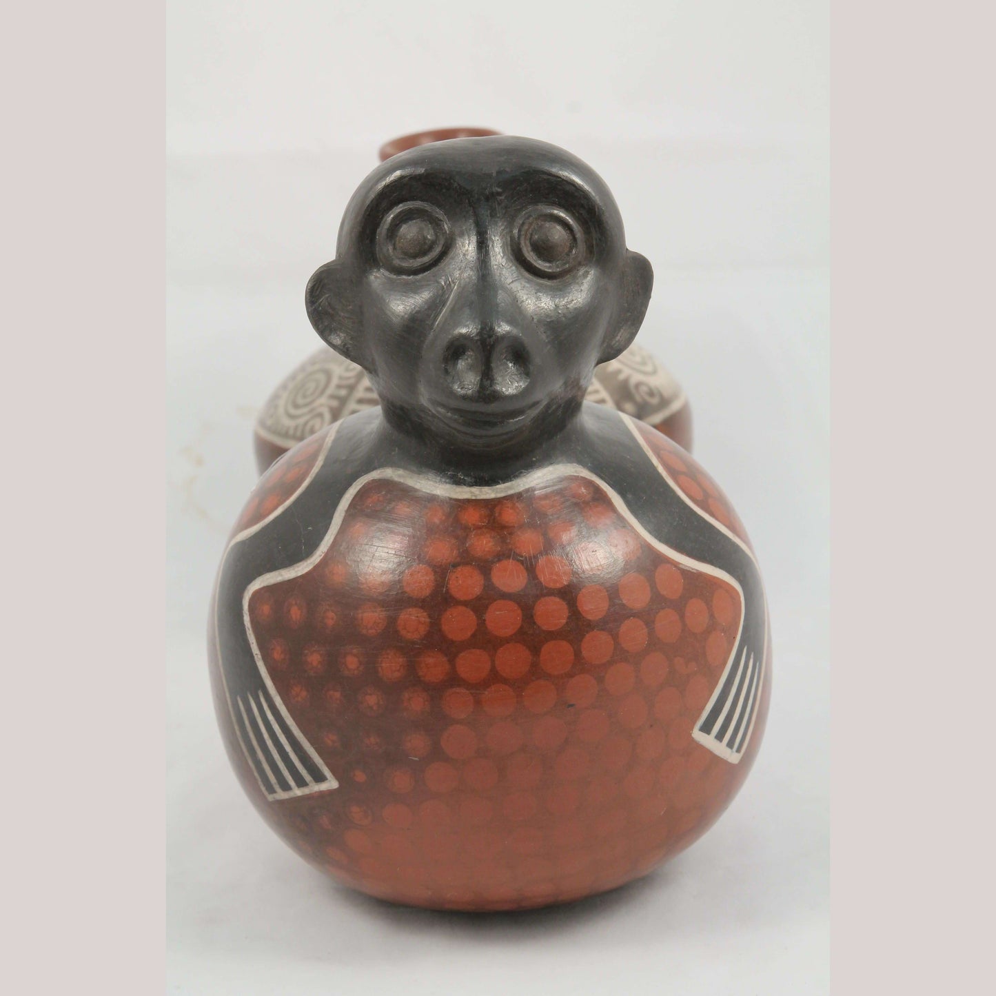 Ceramic Double Monkey Vessel/Jar Pottery Ventura Mexican Folk Art Décor Whistle