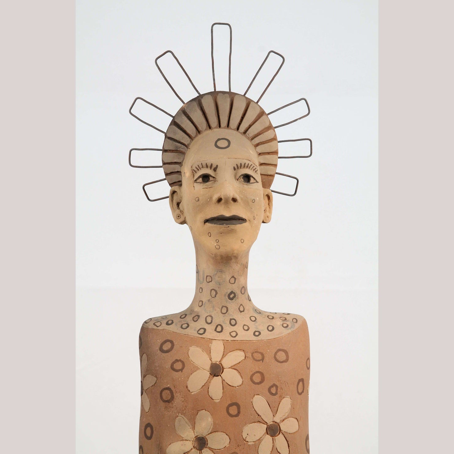 X-Lg Female Ceramic/Pottery Sculpture Mexican Fine Folk Art Collectible Décor #3