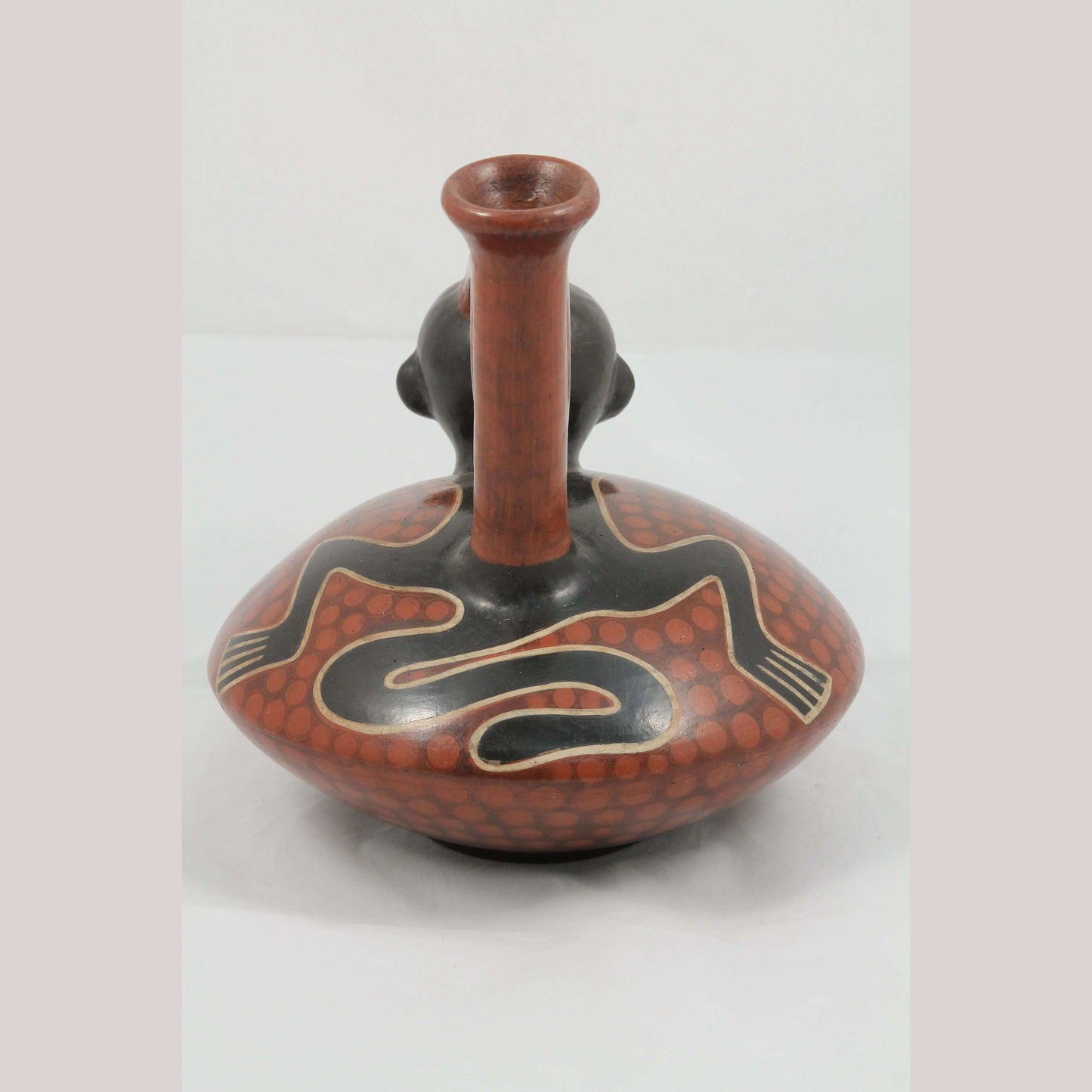 Ceramic Vessel/Jar/Whistle Pottery Ventura Benitez Mexican Folk Art Monkey Paws