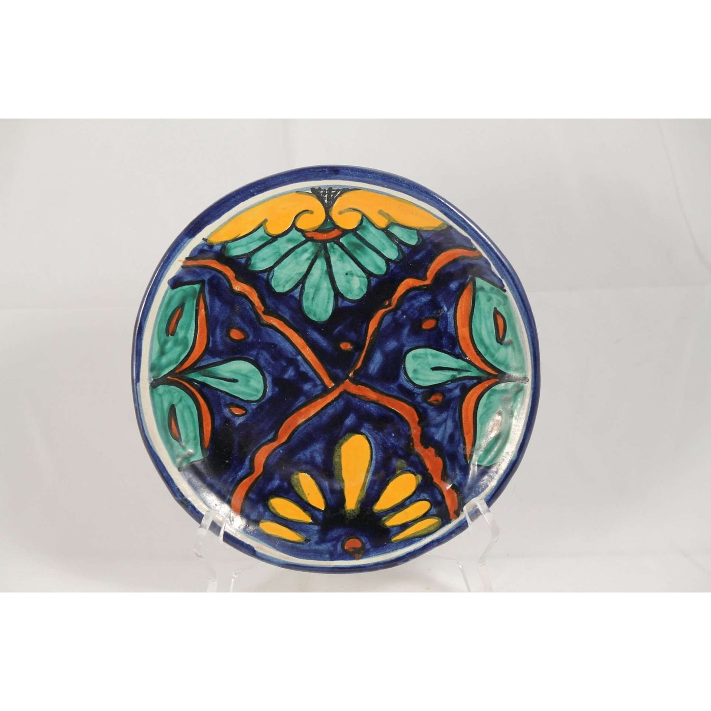 Handmade Mexican Ceramic Plate Signed