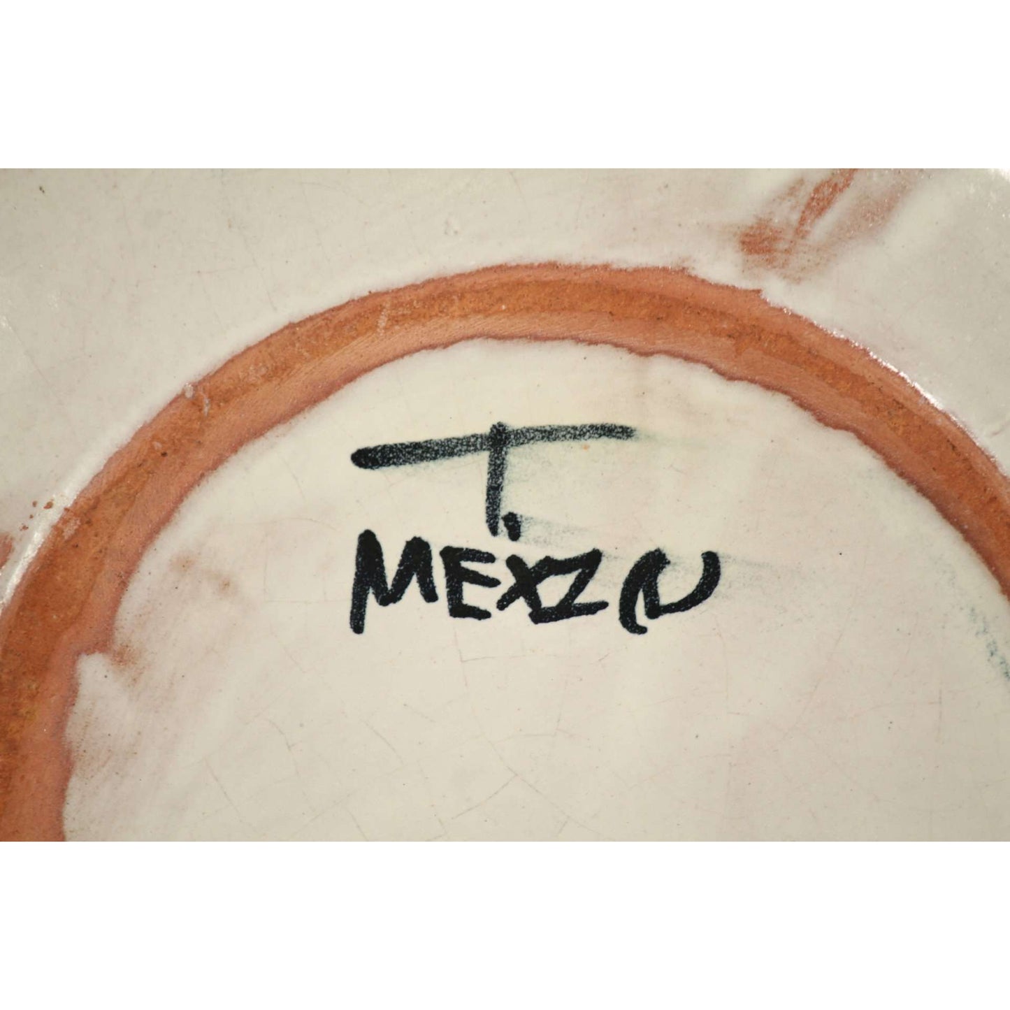 Handmade Mexican Ceramic Plate Signed