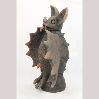 Ceramic Standing Bat Sculpture Mexico Fine Folk Art Collectible Adrian Martinez