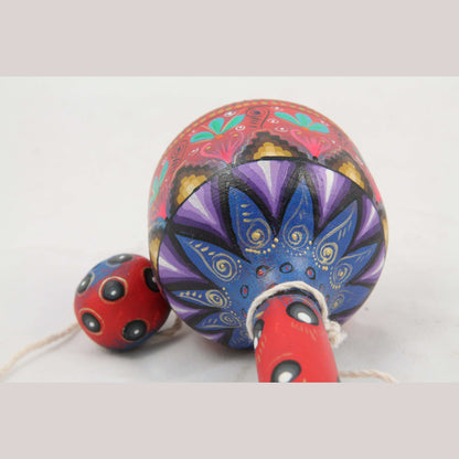 Wood Toy Cup & Ball Alebrije Mexican Folk Art Oaxaca Signed Décor #1
