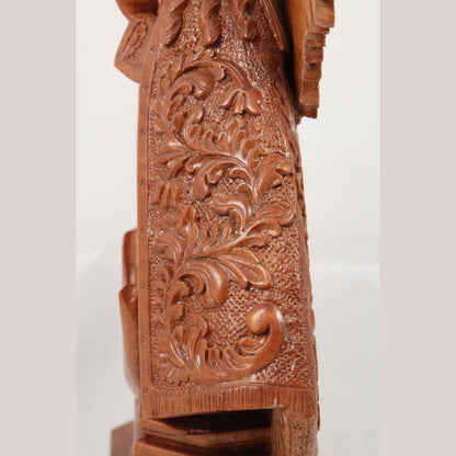 Lg Wood Madonna/Virgin Mary Hand Made Tooled/Carved Mexico Folk Art Religious #8