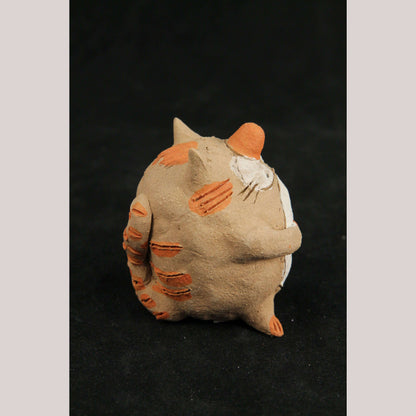 New Ceramic "Fat Cat" Mexican Folk Art Hand Made/Paint Pottery/Clay Décor