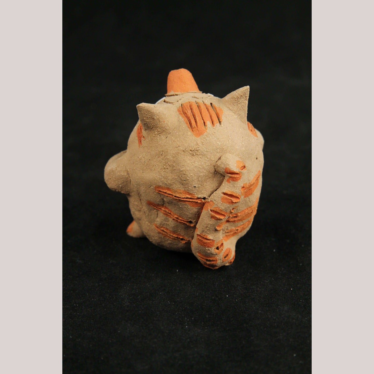 New Ceramic "Fat Cat" Mexican Folk Art Hand Made/Paint Pottery/Clay Décor