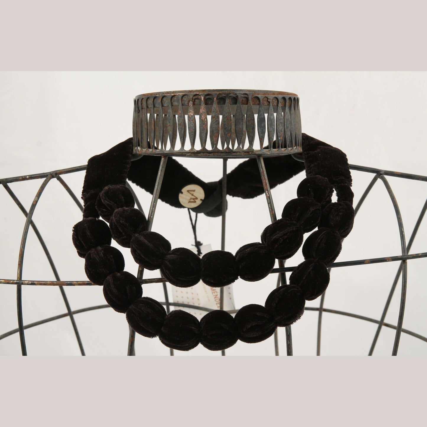 Contemporary Textile Necklace Mexican Designer Museum Quality Wearable Art Black