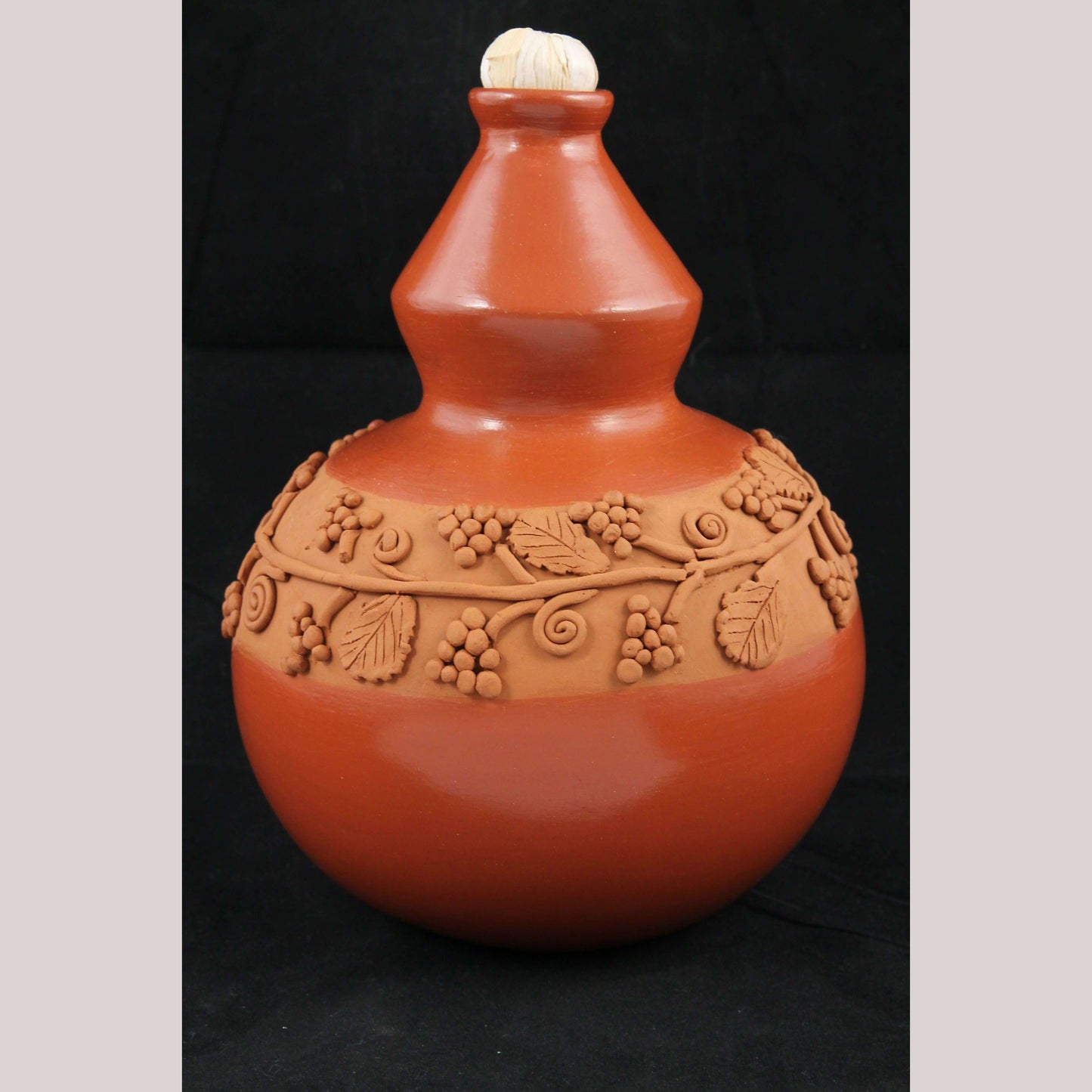 Mexican Ceramic Water Jug/Container Handmade Folk Art Pottery Neftali Ramirez