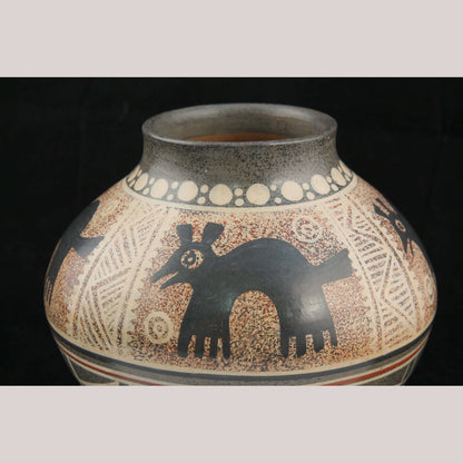 Ceramic Vase Ventura H Benitz Mexican Fine Folk Art Pre-Hispanic Animals Decor