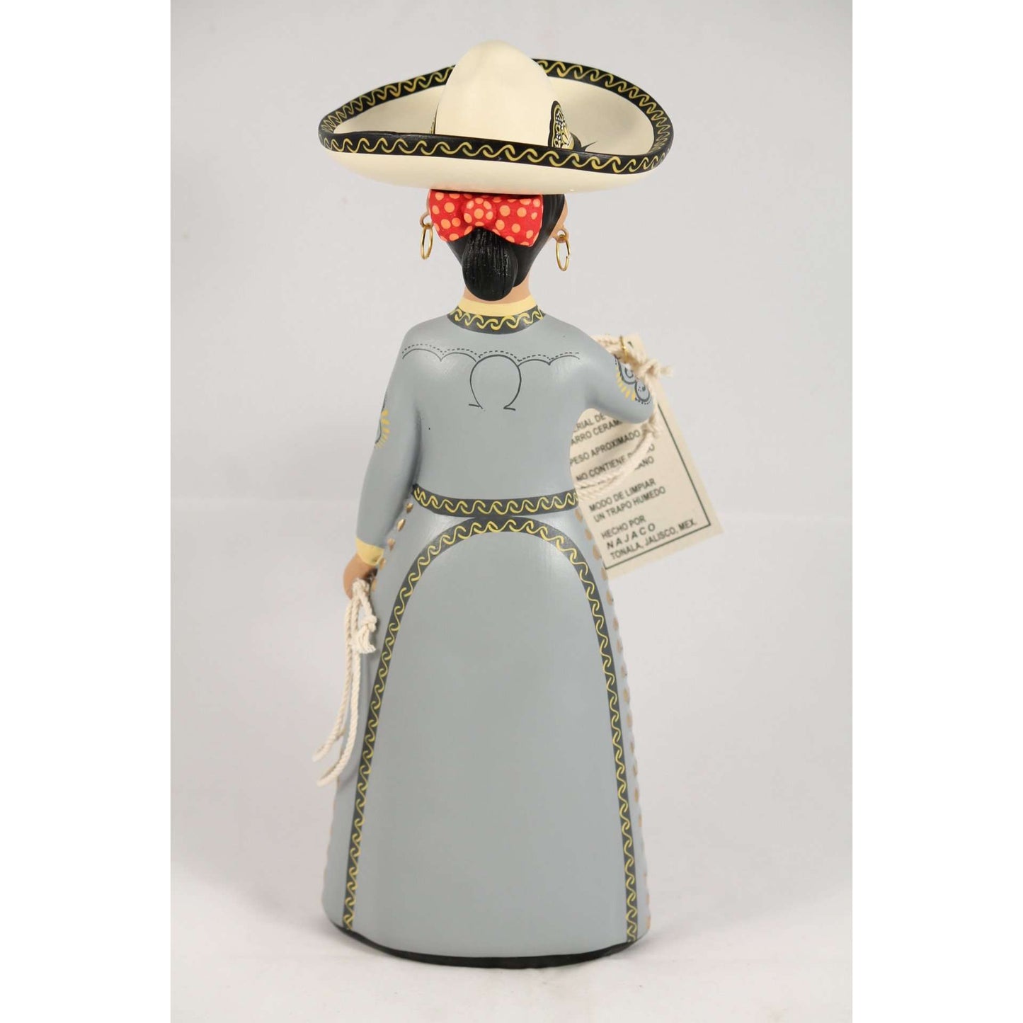 Lupita Doll, Charra Gray, Mexico NAJACO Folk Art Original