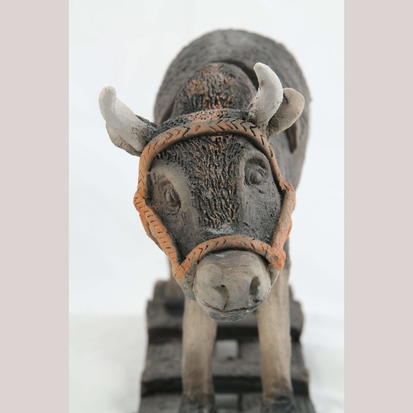 Ceramic/Pottery Rocking Bull Bank Mexican Folk Art Collectible Décor Handmade