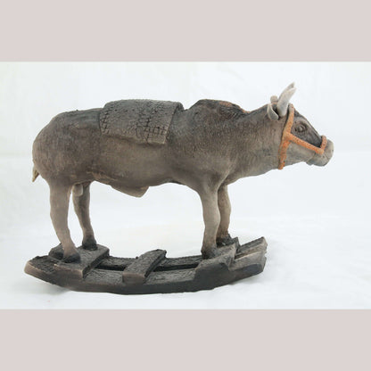 Ceramic/Pottery Rocking Bull Bank Mexican Folk Art Collectible Décor Handmade