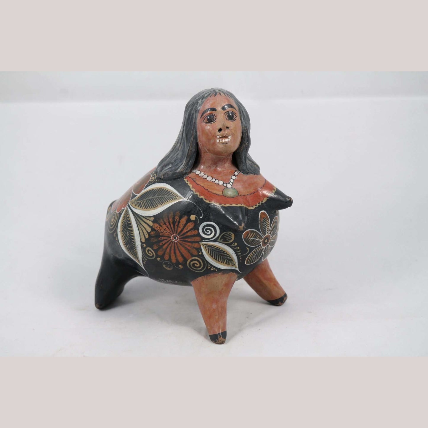 Vintage Ceramic Nagual Mexican  J. A. Ortiz Signed