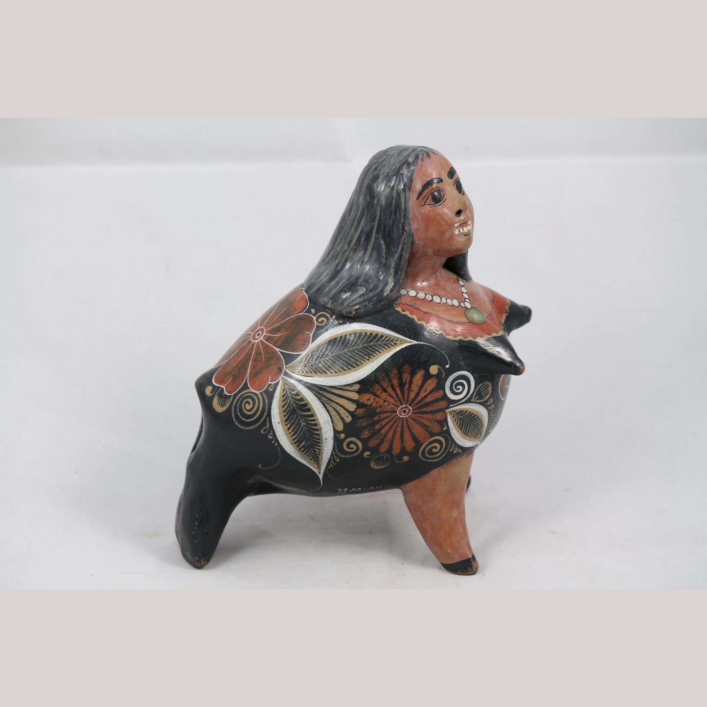 Vintage Ceramic Nagual Mexican  J. A. Ortiz Signed