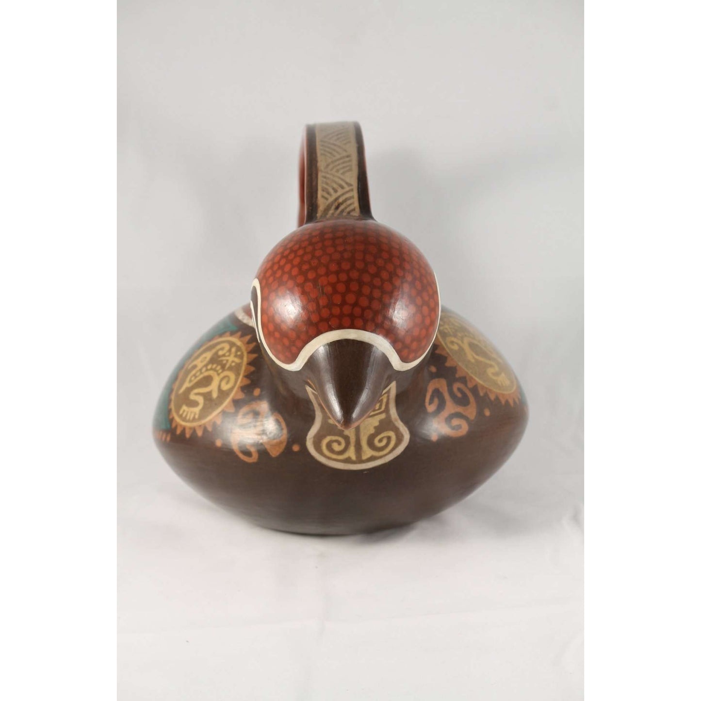 Ceramic Vessel/Pitcher J. Ventura H. Benitz Master Potter Mexico Folk Art Big #5